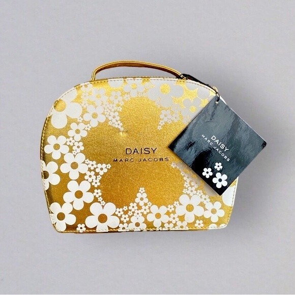 Daisy Marc Jacobs Gold Zipper Handbag Cosmetic Travel Case Only - Picture 1 of 10